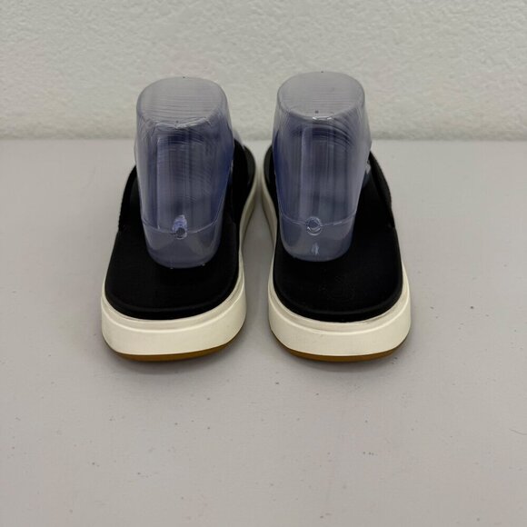 Olukai Nua Pio Black Platform Flip Flop Thong Sandals Shoes 20445-4040 Womens 10 - Picture 3 of 8